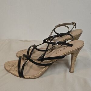 Journee Collection Black Strappy Heels